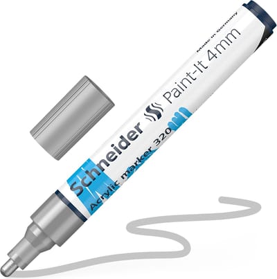 Schneider acrylmarker - Paint-It 320 - 4mm - zilver - S-120254