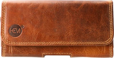 HEM (Rund) Leer Broekriem Hoesje – Geschikt voor iPhone 14 Pro – Cognac Bruin Broekriem Telefoonhoesje