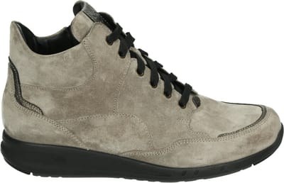 Durea - 9735 K GO - Hoge sneakersVeterbootsDames veterschoenenDames sneakersHalf-hoge schoenen - Kleur: Grijs - Maat: 38.5