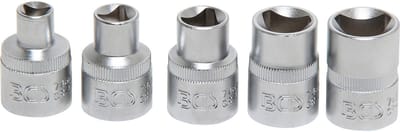 BGS Driekant-inzetstukset M5 - M12 (8 - 16,5 mm) 5 delig