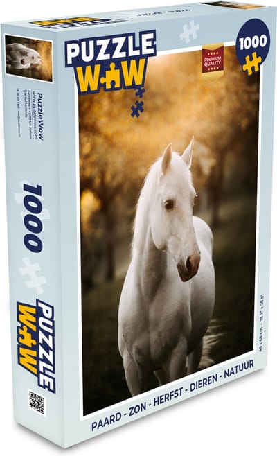 Puzzel Paard - Zon - Herfst - Dieren - Natuur - Legpuzzel - Puzzel 1000 stukjes volwassenen