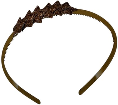 Diadeem met sterretjes - kerstcollectie - glimmend - ster - khaki diadeem - bruin