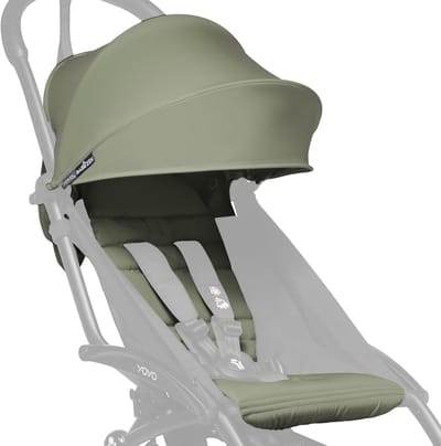 Kinderwagen Accessoires - Zitje en Kap - Comfortabel Reizen - Verwisselbare Stofdelen - Compact Ontwerp - Olijfgroen