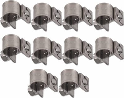 Mini Brandstofslang Klemmen Set van 10 Stuks - Roestvrijstalen Slangklemmen voor Slangen van 6mm tot 20mm - Verstelbare Bevestigingsklemmen voor Pijpen en Buizen