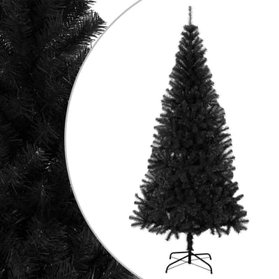 vidaXL - Kunstkerstboom - met - standaard - 240 - cm - PVC - zwart