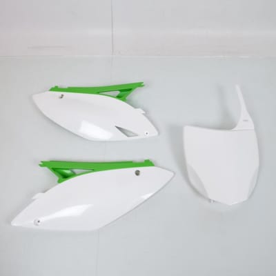 ufo groen wit zwart kunststof kit voor motor cross kawasaki 450 kxf 2009 tot 2011 nieuw