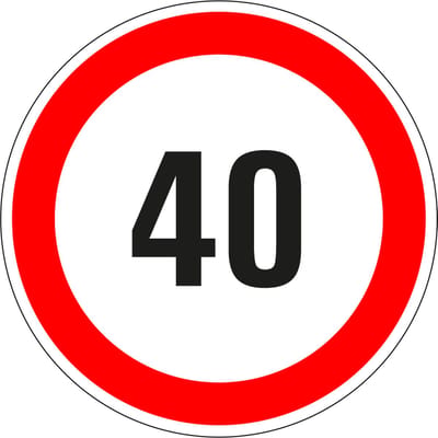 40 sticker - zelfklevende folie 50 mm - 10 stuks per kaart