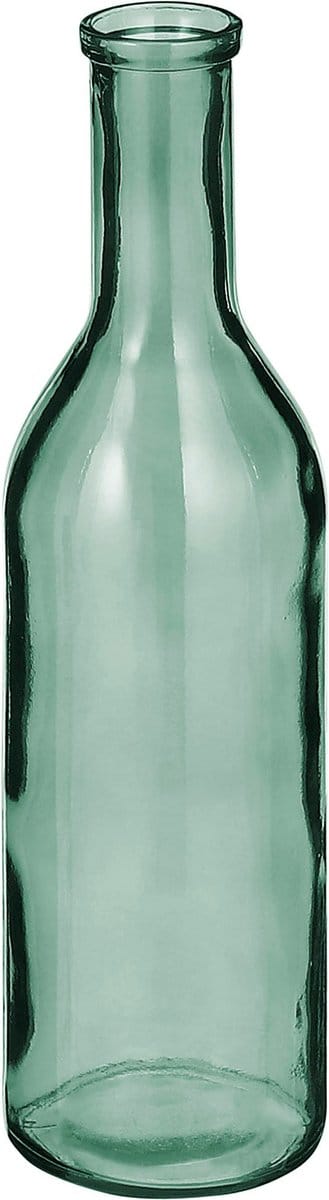 Mica Decorations Rioja Fles Vaas - H50 x D15 cm - Gerecycled Glas - Groen - bloemenvaas