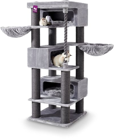 Petrebels Turnpike 200 Krabpaal - Grijs - zware kwaliteit - XL krabpaal - Maine Coons- vast speeltouw