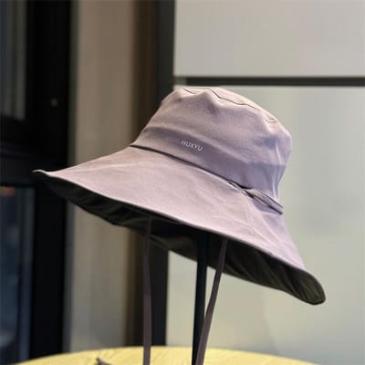 Pc Dames Trekkoordrand Emmerhoed, Emmerhoed Met Verstelbaar Kinbandje Gekreukeld Ontwerp Emmerhoed Voor Reizen Strand Kust One Size gray