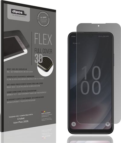 dipos FLEX – Matte Privacy Screenprotector geschikt voor Cricket Icon Plus 2026 | Volledige Schermbescherming | Case-Friendly