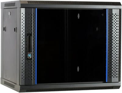 9U Wandkast zonder montage met glazen deur 600x450x500mm