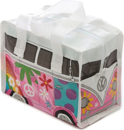 Lunchtas - Volkswagen - roze - 4 liter - 16 x 21 x 12 cm - lunchtrommel - picknick/strand
