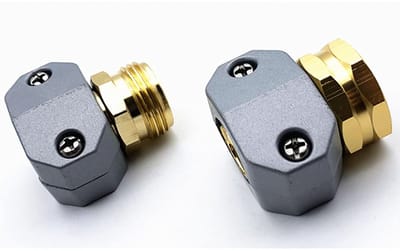 Dailygoods- Tuinslang Reparatie 2 Stuks - Mannelijke Slang End - Zink/Aluminium Connector - Schroefdraad Ontwerp - Eenvoudig Te Monteren - Slangconnector