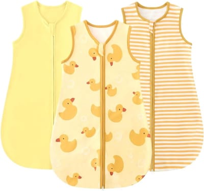 Baby Slaapzak 1.5 1.0, 0.5 Tog Dubbele Laag met 50 g Vulling, Katoenen Deken voor Baby's van 0-24 Maanden, Comfortabel en Ademend