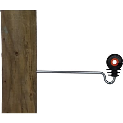 Gallagher XDI Afstandschroef-Ringisolator Gebogen (18cm, 10) - Voor isoleren van draden op metalen palen