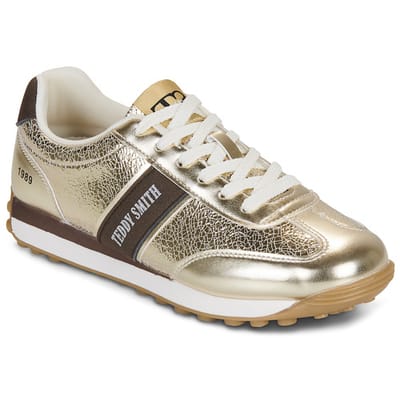 Lage Sneakers Teddy Smith Baskets Baskets dorées en matériaux synthétiques