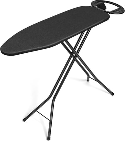 Dailygoods- Strijkplank Hoogte Verstelbaar - Stalen Bovenkant - Antislip Steun - Opvouwbaar - Compact 97 x 30 cm - Hittebestendig - Strijktafel