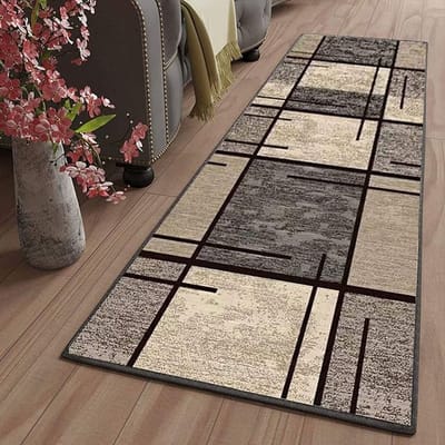 Keukenloper Tapijt - Antislip en Wasbaar Laagpolig Vloerkleed - Modern Geometrisch Design - Voor Keuken, Hal, Badkamer en Woonkamer - 40 x 60 cm