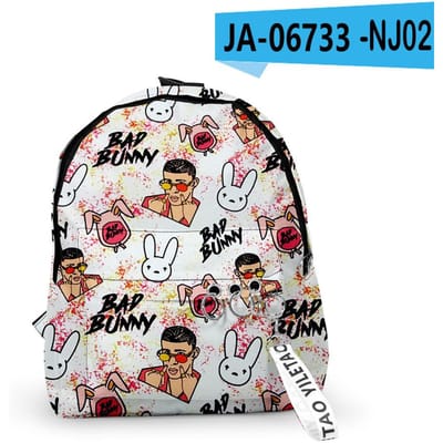 Populaire Nieuwigheid Coole Bad Bunny Rugzakken Jongens/Meisjes Leerling Schooltassen 3D Print Sleutelhangers Oxford Waterdicht Schattige Kleine Rugzakken