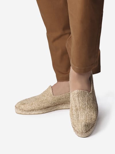 Gesloten espadrilles voor heren van raffia met jute zool | DAMASC