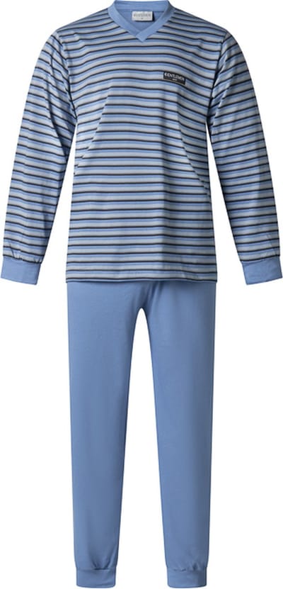 Gentlemen - heren pyjama 114237 - V-hals - rafblauw - maat L