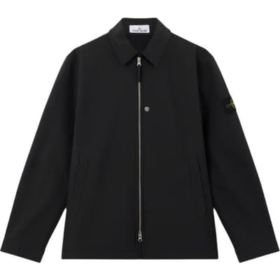 Stone Island Effen Kleur Soft Shell Lange Mouwen Jas Heren jassen Zwart K2S15Q100003S0B22-V0029 M black