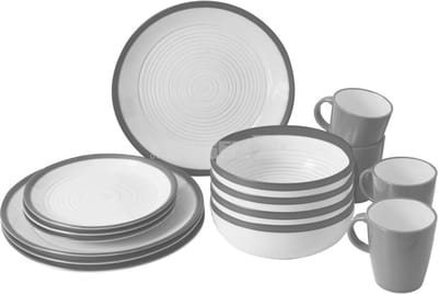 Camping Servies Set voor 4 Personen - 16 Delig, Duurzaam Melamine Gerechten