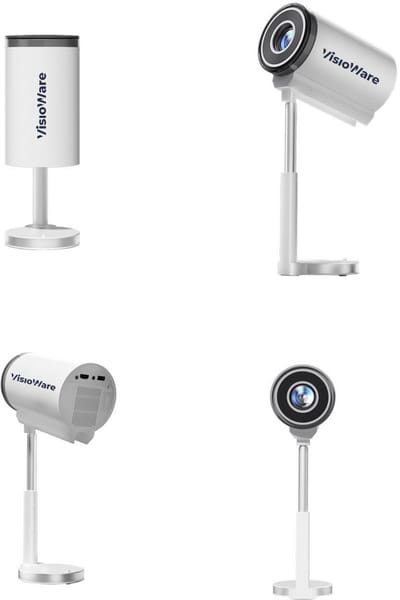Visioware® Mini Beamer 720p HD – Draadloos WiFi & Bluetooth – Compact & Draagbaar – HDMI/USB + Afstandsbediening