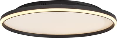 QAZQA xavi - Design LED Plafondlamp - 1 lichts - Ø 59 cm - Zwart - Woonkamer | Slaapkamer | Keuken