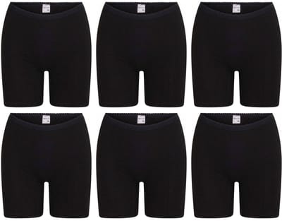 Beeren Dames 6-pack: Lange Pijp - Zwart - Softly - maat M