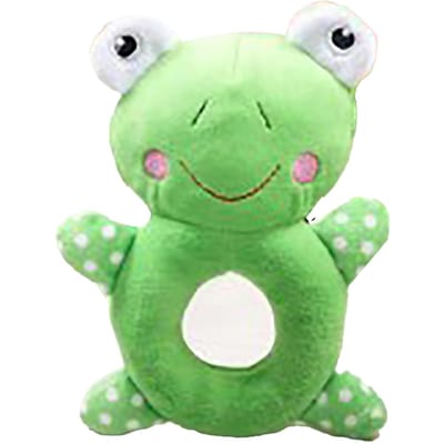 Peluche pour chien Mignon en forme de grenouille Résistant aux morsures Broyage des dents Ennui Anxiété Soulagement Chien en peluche beige