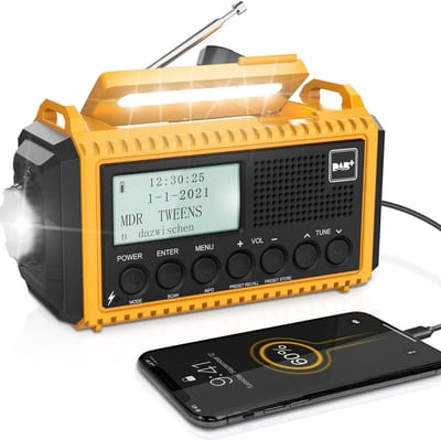 Noodradio - Noodpakket - Radio op Batterijen - Draagbare Radio - Bouwradio - Radio