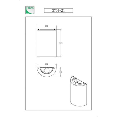 Fabas Luce Wandlamp Maribel, wit/transparant, glas, acryl