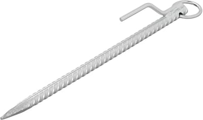 ProPlus Grondpen - 41cm - Met Haak en Ring - Tentharing - Rotspen - Haring - Ø 18 mm - Staal