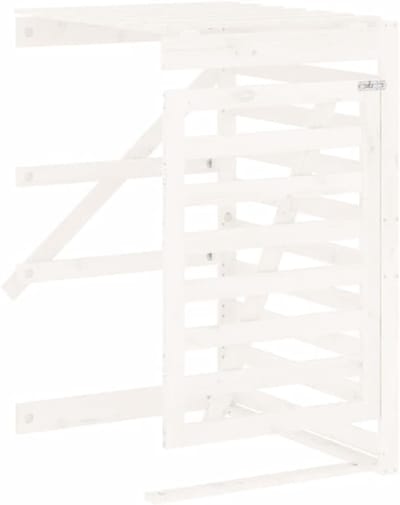 Afvalemmer Uitbreiding - Vuilnisbak Opbergbox - Tuin Opbergen - Massief Grenenhout - 78 x 915 x 1285 cm - Wit