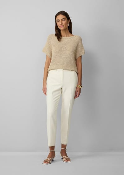 s.Oliver BLACK LABEL - Dames broek - Maat 40 - Vrouwen - 0200 WHITE -