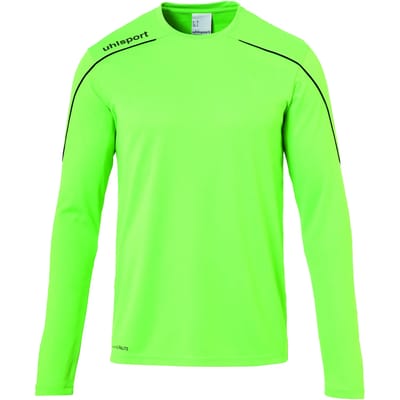 Uhlsport Stream 22 Voetbalshirt Lange Mouw Kinderen - Fluo Groen / Zwart | Maat: 152