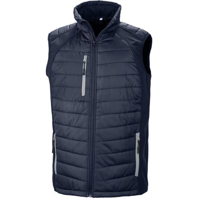 Result Black compass gewatteerde softshell bodywarmer R238X - Navy / Grey - L