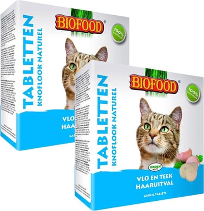 Biofood Huid & Vacht - Kat - Snack - Glutenvrij - Knoflook - 2 x 60 gr
