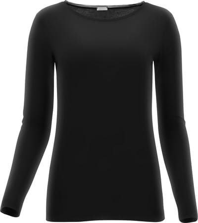 Oroblu Perfect Line Modal - T-Shirt Long Sleeve - Kleur Zwart - Maat Large