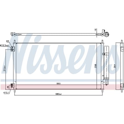 Condensator, airconditioning NISSENS 941152