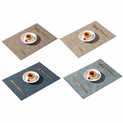 longziming -4-delige Placemat Set – Antislip & Afwasbaar – Water- en Vlekbestendig – Hittebestendig – Tafelbeschermers voor Keuken & Eettafel