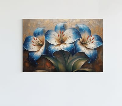 Canvas Schilderij Bloemen - Abstract - Bloem - Schilderijen - 60x40x2 cm