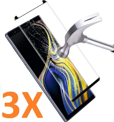 Screenprotector Glas - Volledige Dekking Scherm Tempered Glass Screen Protector - 3x Geschikt voor: Samsung Galaxy Note 8