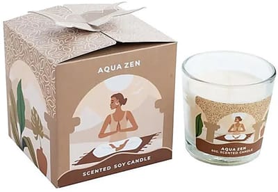 Song of India - moonshine yoga - aqua zen - soja geurkaars - 12 branduren
