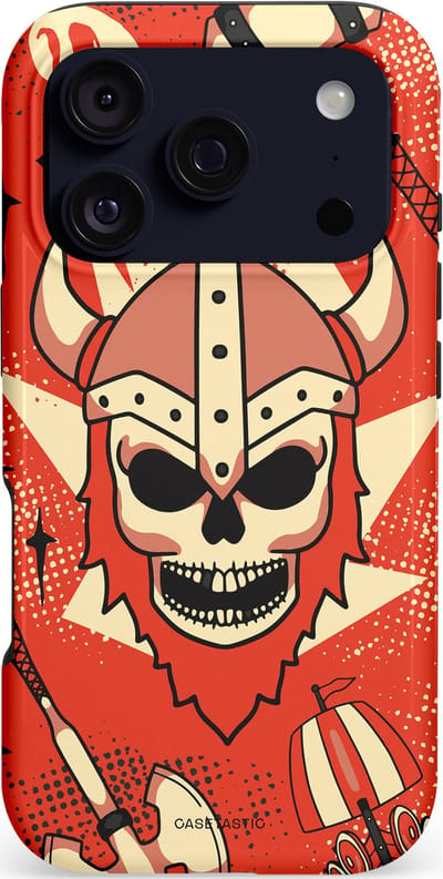 Casetastic hoesje geschikt voor Apple iPhone 17 Pro - MagSafe - Dubbellaagse bescherming - Vurige Valhalla - Fashion Case - Rood Terracotta Crème