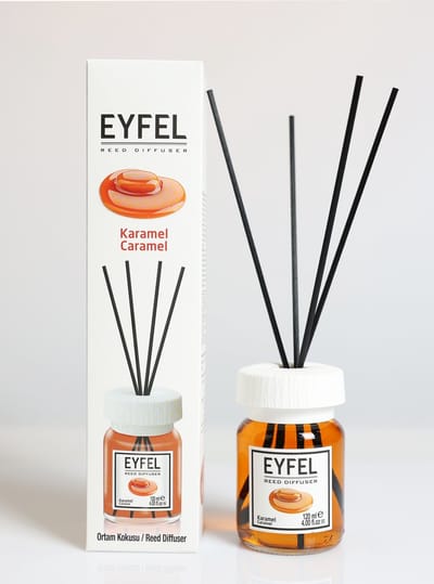 EYFEL - REED DIFFUSER - GEURSTOKJES - HUISPARFUM - CARAMEL - 120ML