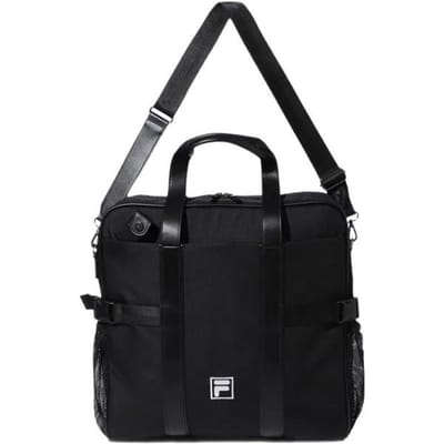 FILA Letter Logo Nylon en Polyurethaan Racket Tas Unisex tassen Zwart FS3BCF6271XBLK Black