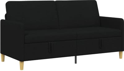 vidaXL - Sofa - met - Opbergruimte - Zwart - 172 - x - 78 - x - 87 - cm - Polyester